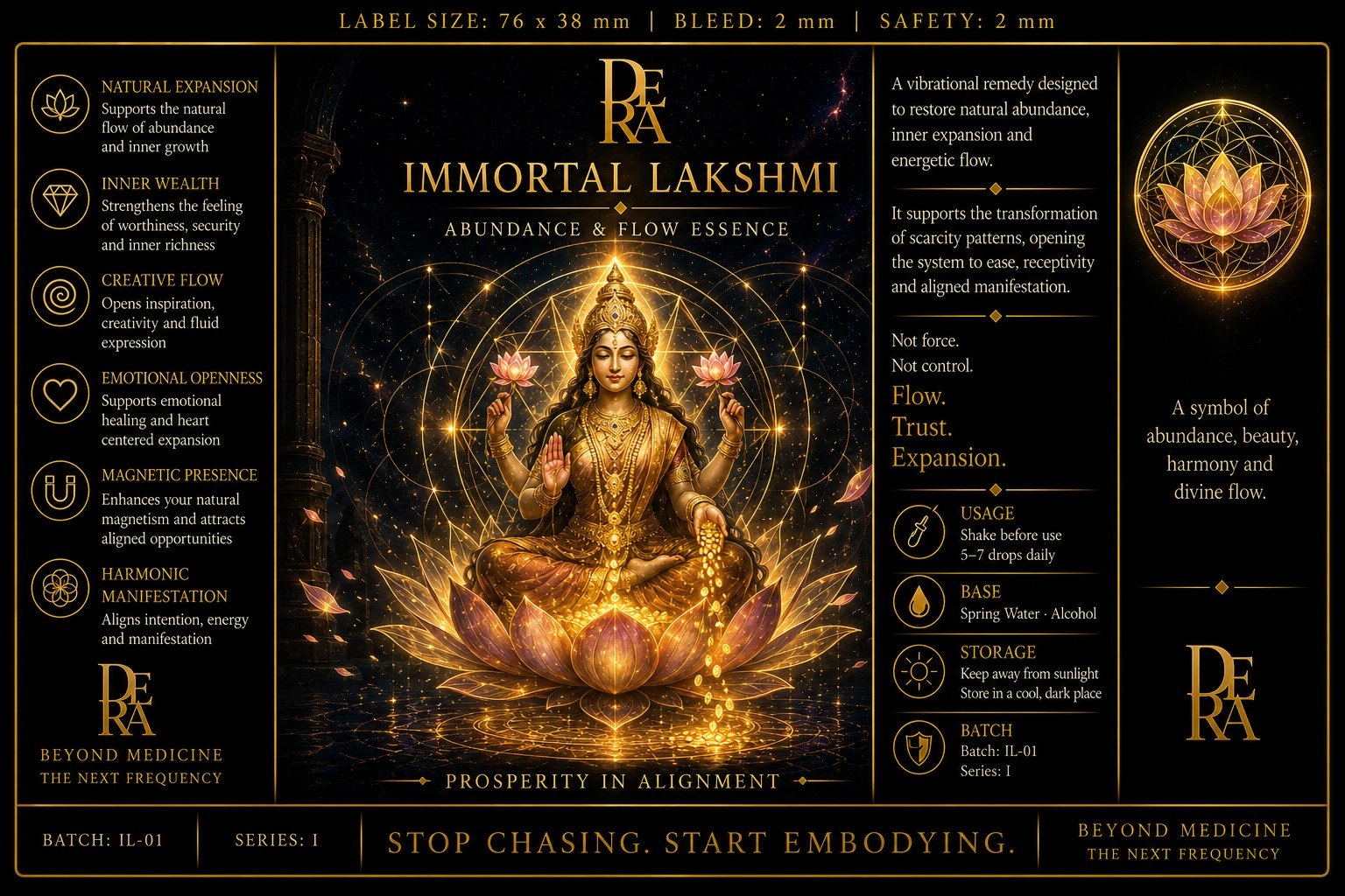 Immortal Lakshmi label