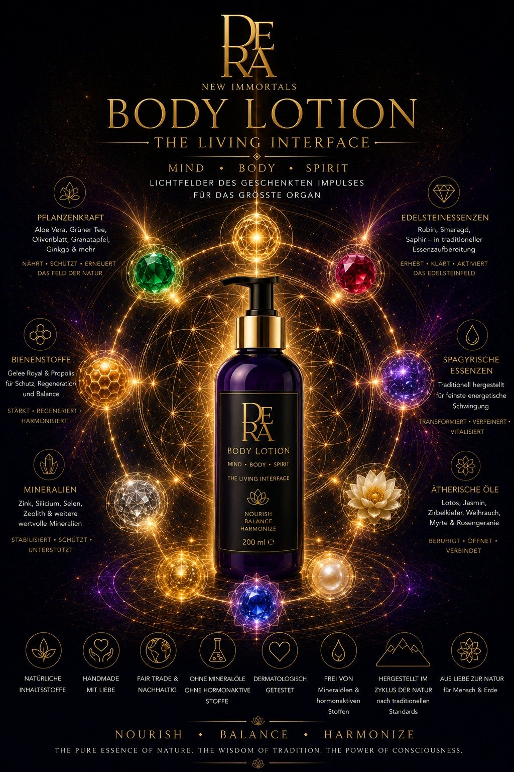 The Living Interface Body Lotion Vibrational Remedy