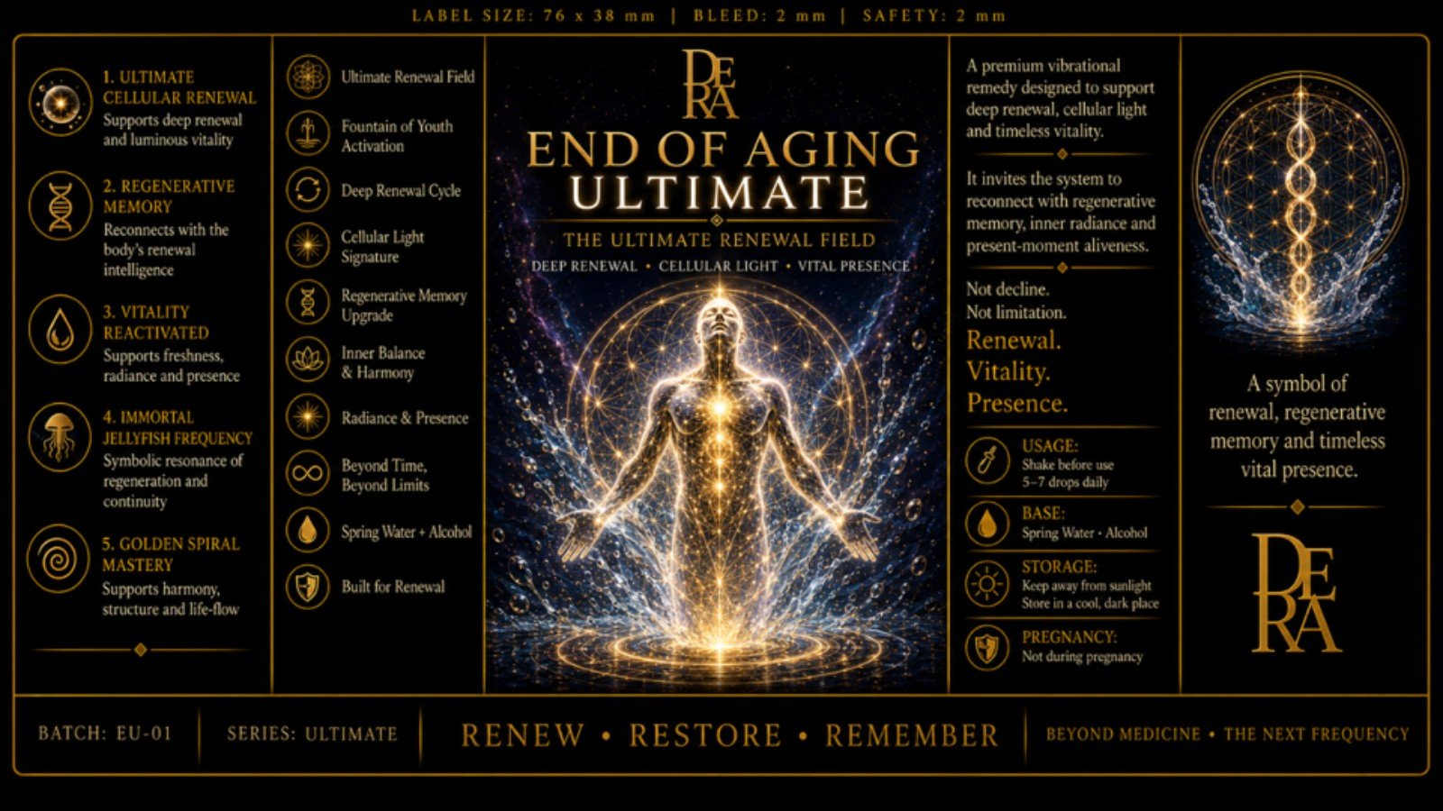 End of Aging Ultimate label