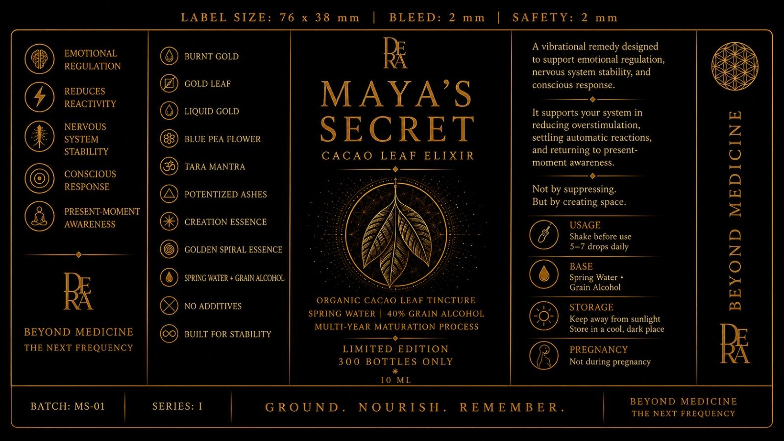 Maya's Secret label